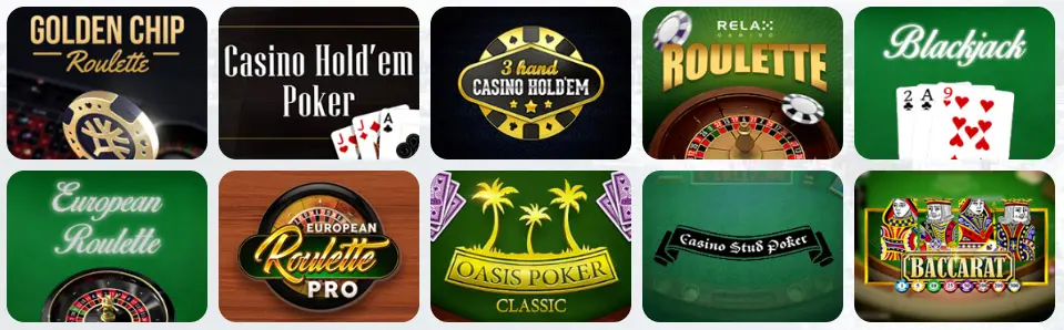 Jeux de table au True Flip Casino